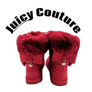 Juicy Couture Faux Fur Rhinestone Boots ✨ Size 7